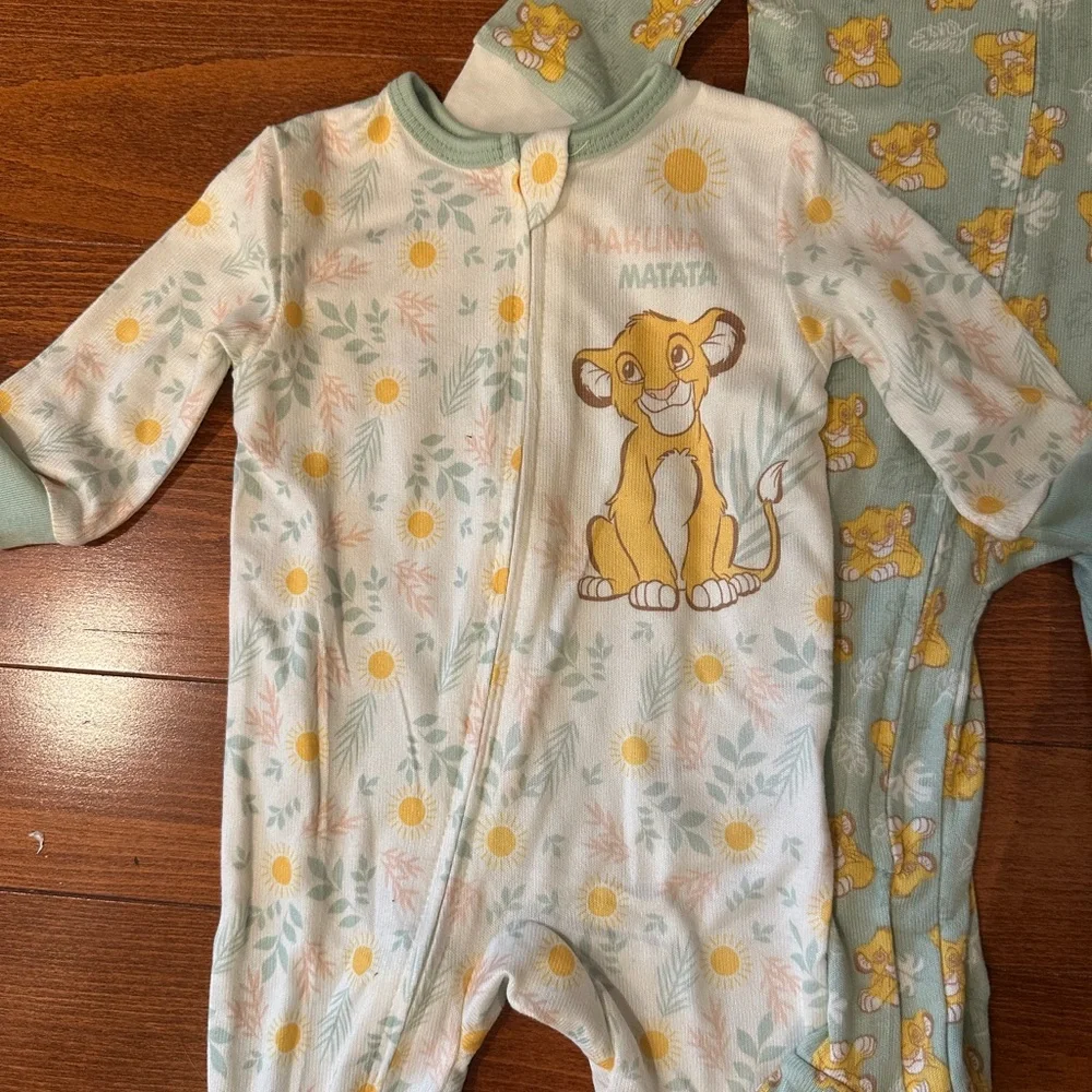 Disney Baby Lion King One-Piece Footed Pajama Bundle - Picture 2 of 5